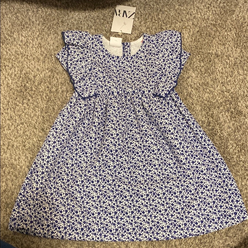 Zara Kids Blue Floral Dress